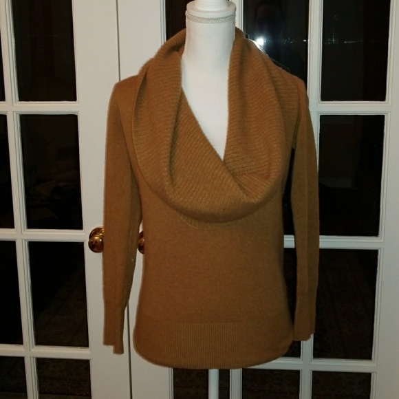 J. Crew Sweaters - J.Crew Brown cowl neck cashmere sweater XXS